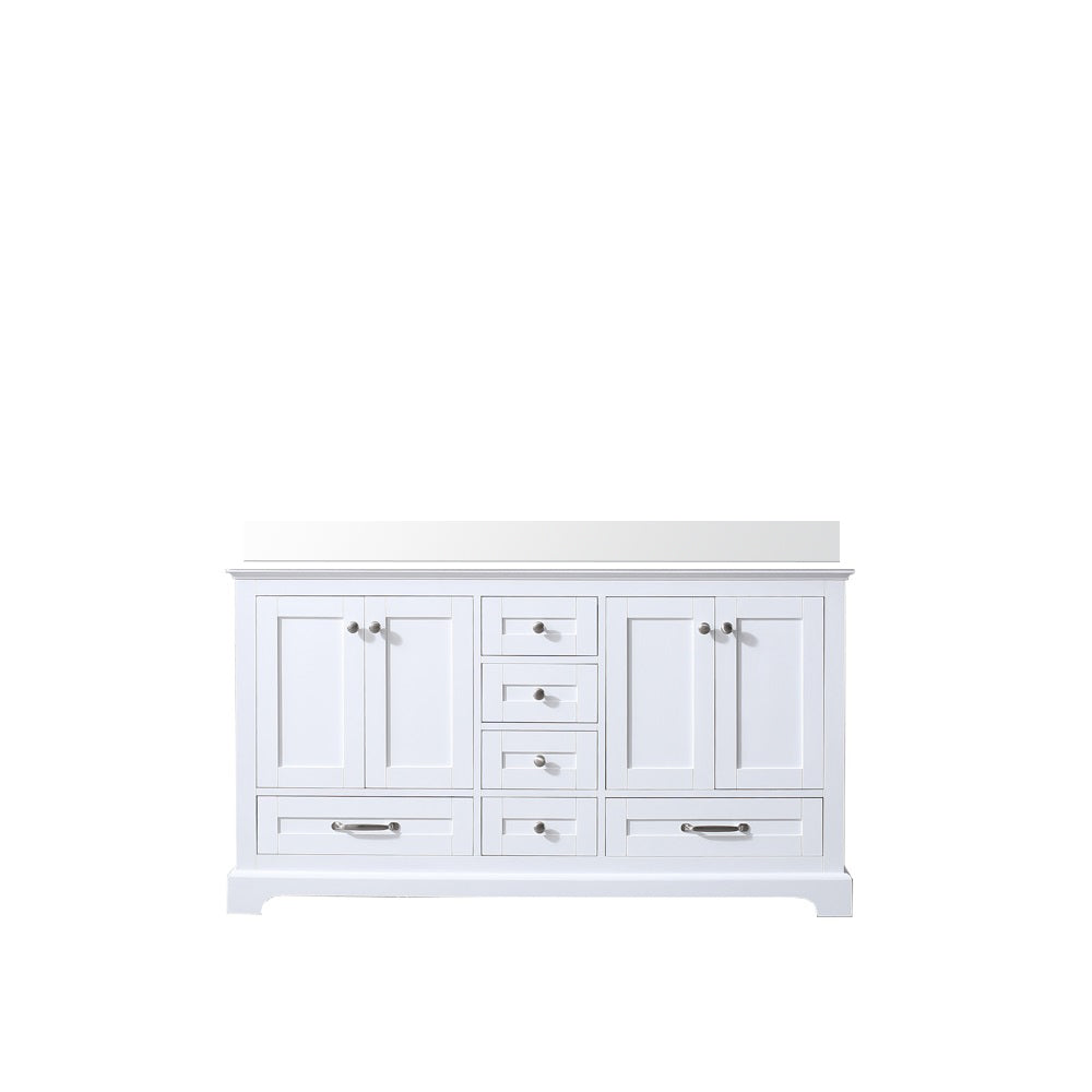Dukes 60 in. W x 22 in. D White Double Bath Vanity