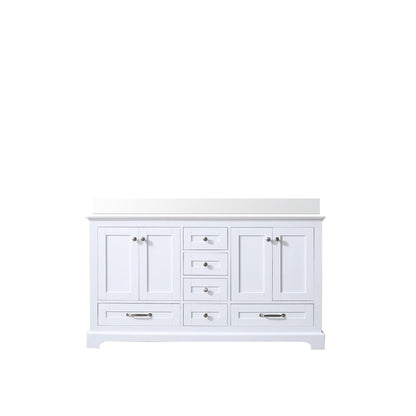 Dukes 60 in. W x 22 in. D White Double Bath Vanity
