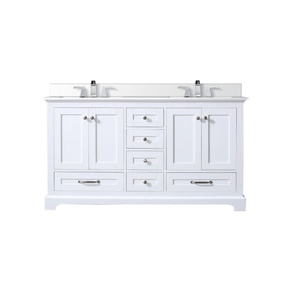 Dukes 60 in. W x 22 in. D White Double Bath Vanity