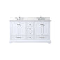 Dukes 60 in. W x 22 in. D White Double Bath Vanity