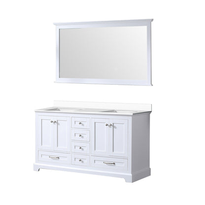 Dukes 60 in. W x 22 in. D White Double Bath Vanity