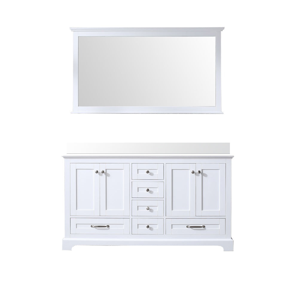 Dukes 60 in. W x 22 in. D White Double Bath Vanity