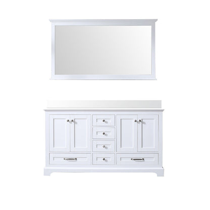 Dukes 60 in. W x 22 in. D White Double Bath Vanity