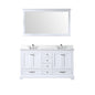 Dukes 60 in. W x 22 in. D White Double Bath Vanity