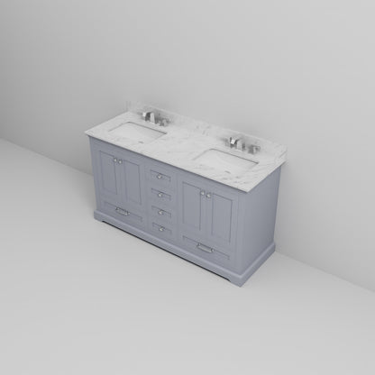 Dukes 60 in. W x 22 in. D Dark Grey Double Bath Vanity