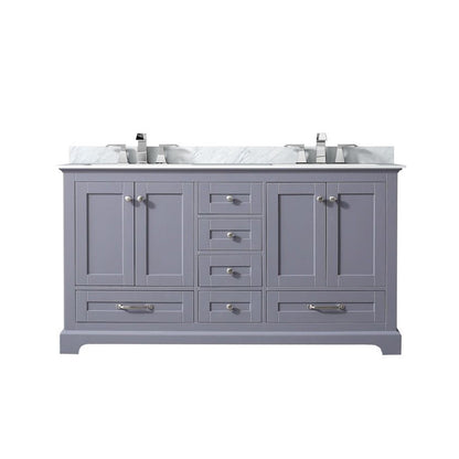 Dukes 60 in. W x 22 in. D Dark Grey Double Bath Vanity