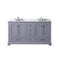 Dukes 60 in. W x 22 in. D Dark Grey Double Bath Vanity