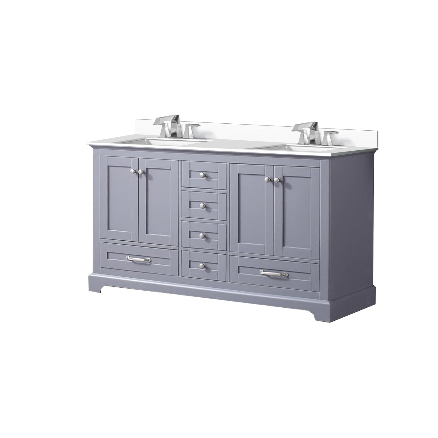 Dukes 60 in. W x 22 in. D Dark Grey Double Bath Vanity