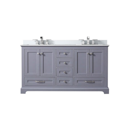 Dukes 60 in. W x 22 in. D Dark Grey Double Bath Vanity