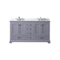 Dukes 60 in. W x 22 in. D Dark Grey Double Bath Vanity