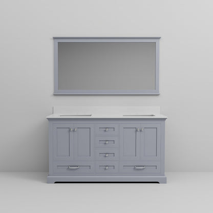 Dukes 60 in. W x 22 in. D Dark Grey Double Bath Vanity