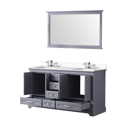 Dukes 60 in. W x 22 in. D Dark Grey Double Bath Vanity