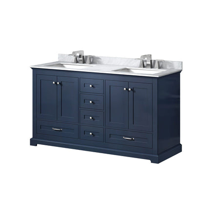 Dukes 60 in. W x 22 in. D Navy Blue Double Bath Vanity