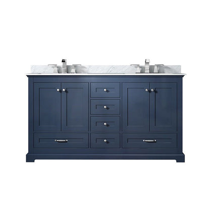 Dukes 60 in. W x 22 in. D Navy Blue Double Bath Vanity