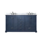Dukes 60 in. W x 22 in. D Navy Blue Double Bath Vanity