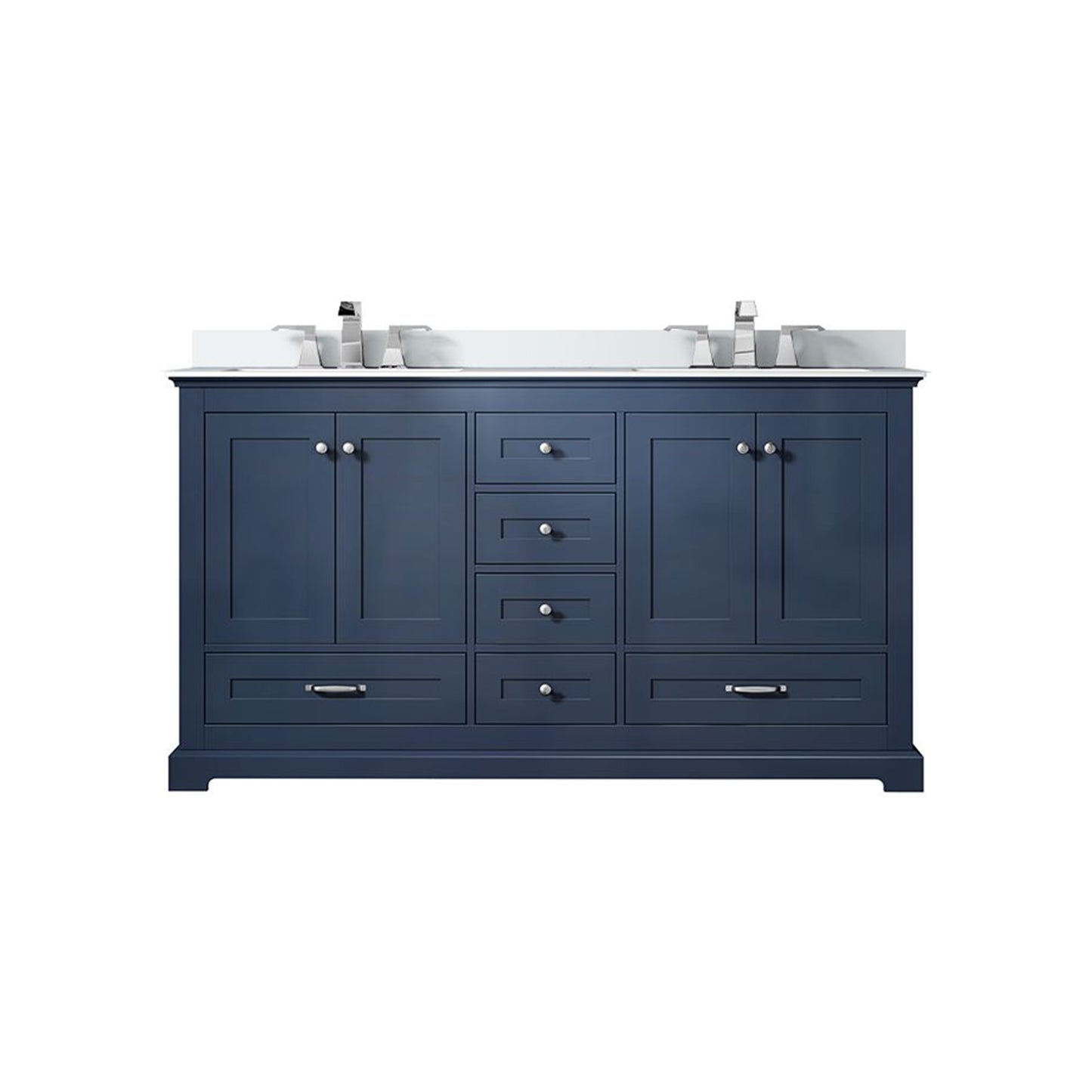 Dukes 60 in. W x 22 in. D Navy Blue Double Bath Vanity