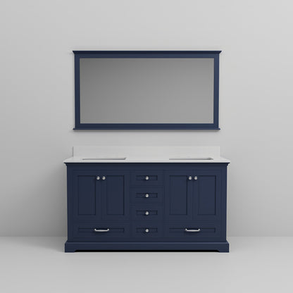 Dukes 60 in. W x 22 in. D Navy Blue Double Bath Vanity