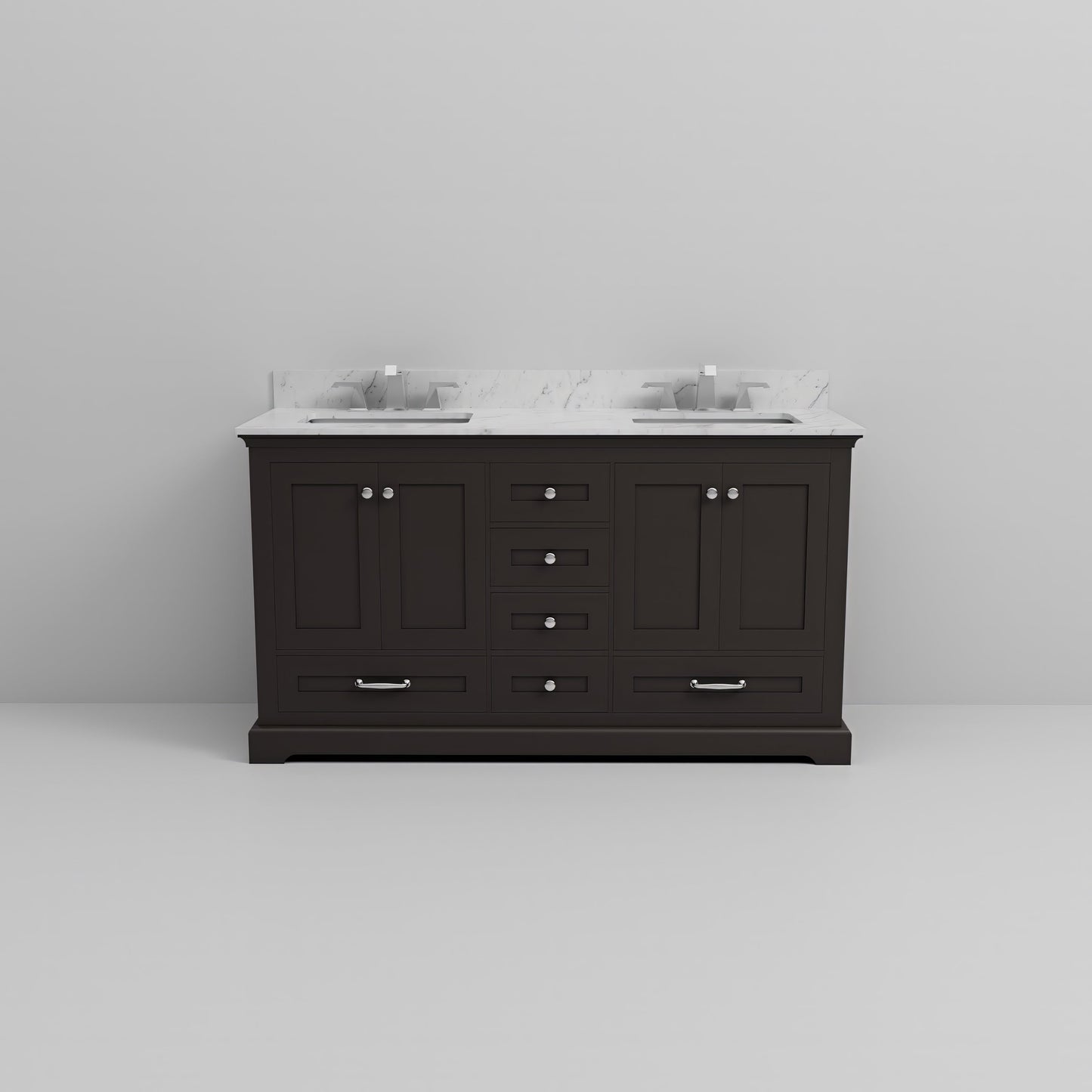 Dukes 60 in. W x 22 in. D Espresso Double Bath Vanity