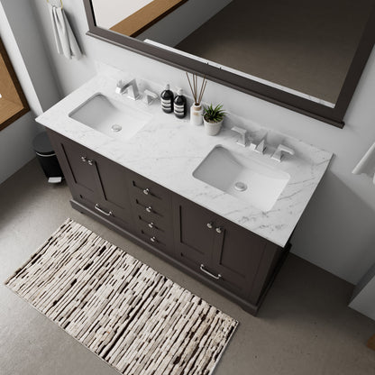 Dukes 60 in. W x 22 in. D Espresso Double Bath Vanity