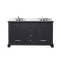 Dukes 60 in. W x 22 in. D Espresso Double Bath Vanity