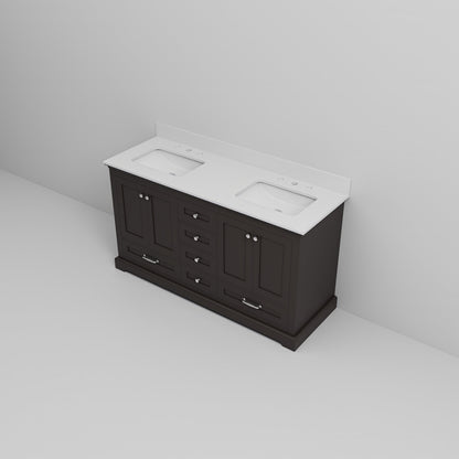 Dukes 60 in. W x 22 in. D Espresso Double Bath Vanity