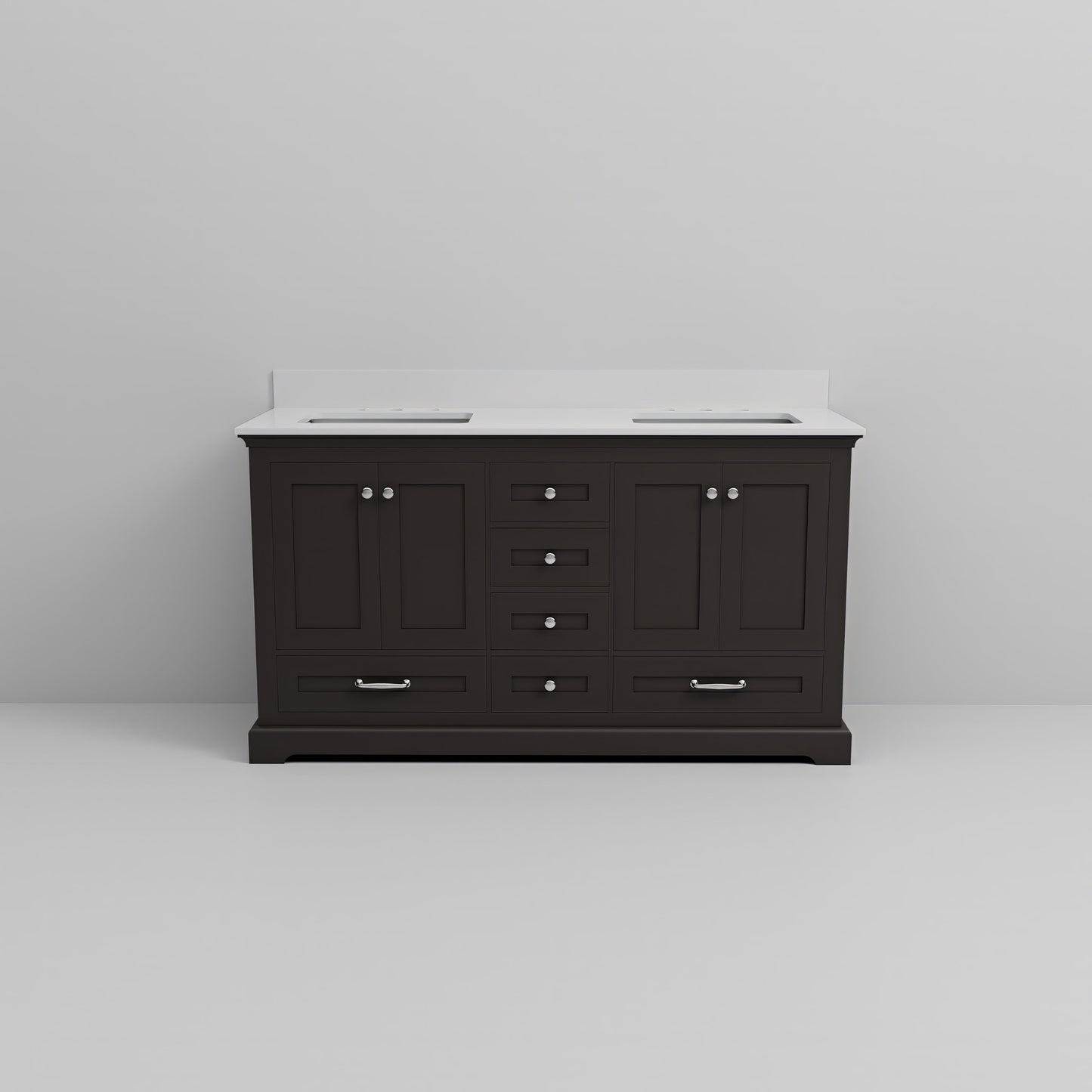 Dukes 60 in. W x 22 in. D Espresso Double Bath Vanity