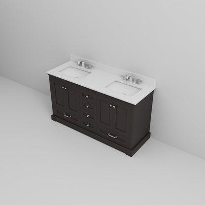 Dukes 60 in. W x 22 in. D Espresso Double Bath Vanity