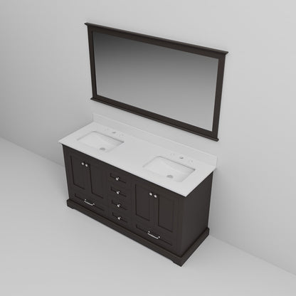 Dukes 60 in. W x 22 in. D Espresso Double Bath Vanity