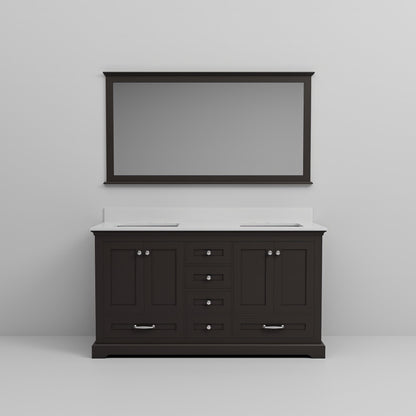 Dukes 60 in. W x 22 in. D Espresso Double Bath Vanity