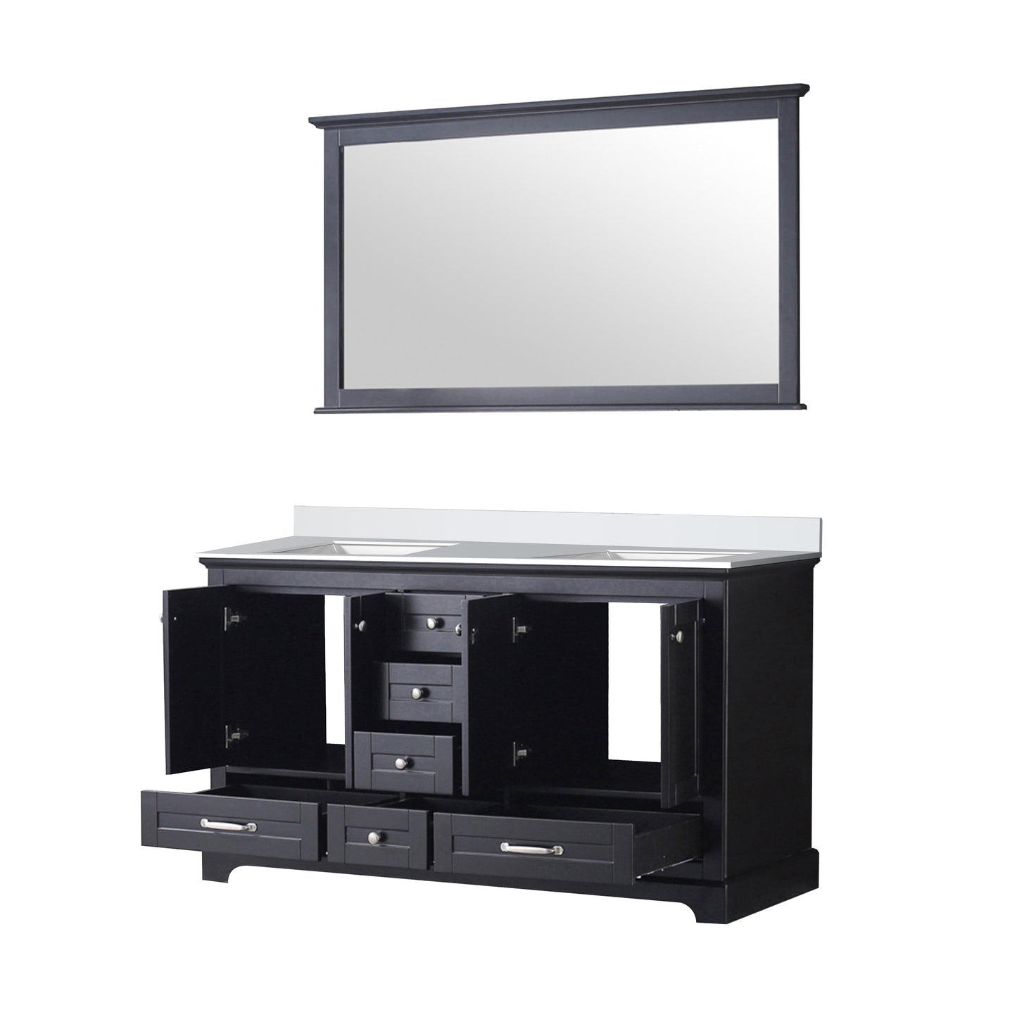 Dukes 60 in. W x 22 in. D Espresso Double Bath Vanity