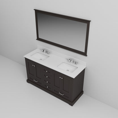 Dukes 60 in. W x 22 in. D Espresso Double Bath Vanity