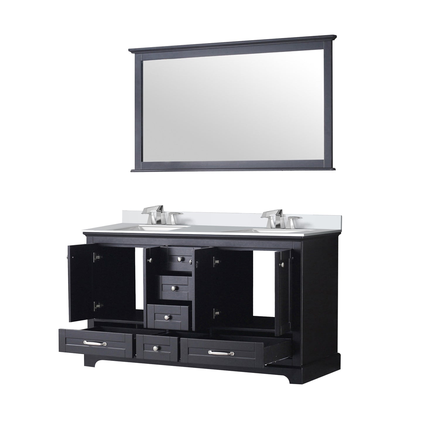 Dukes 60 in. W x 22 in. D Espresso Double Bath Vanity