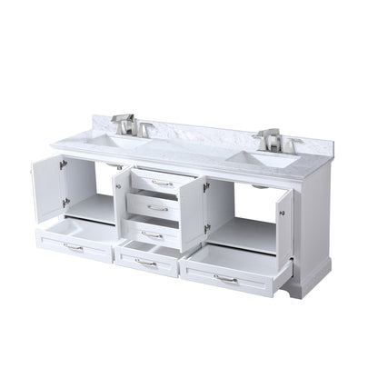 Dukes 80 in. W x 22 in. D White Double Bath Vanity