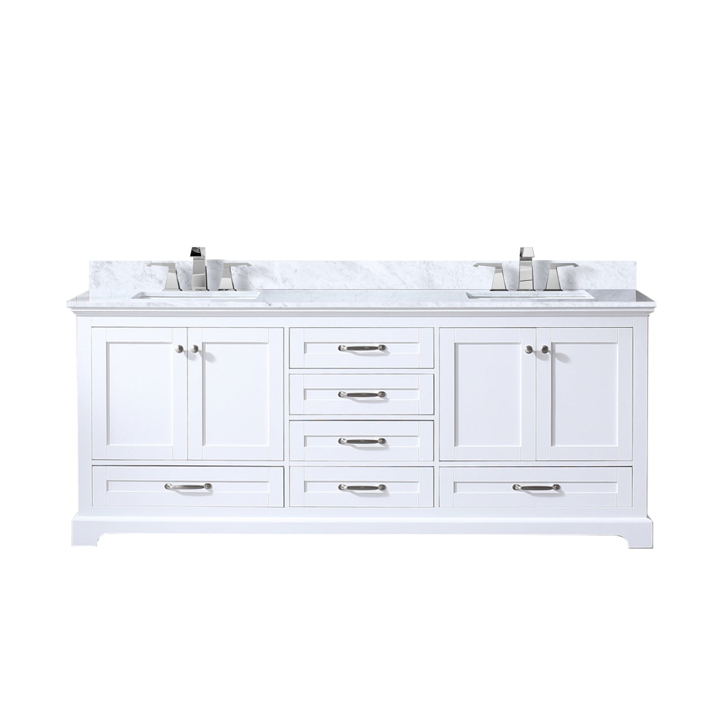 Dukes 80 in. W x 22 in. D White Double Bath Vanity