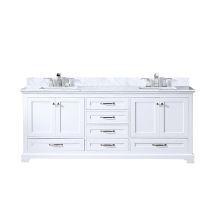 Dukes 80 in. W x 22 in. D White Double Bath Vanity