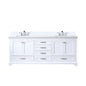 Dukes 80 in. W x 22 in. D White Double Bath Vanity