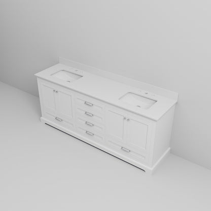 Dukes 80 in. W x 22 in. D White Double Bath Vanity