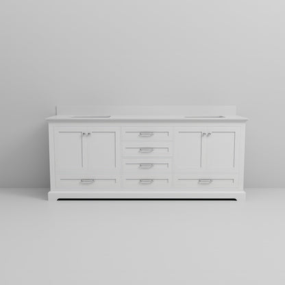 Dukes 80 in. W x 22 in. D White Double Bath Vanity