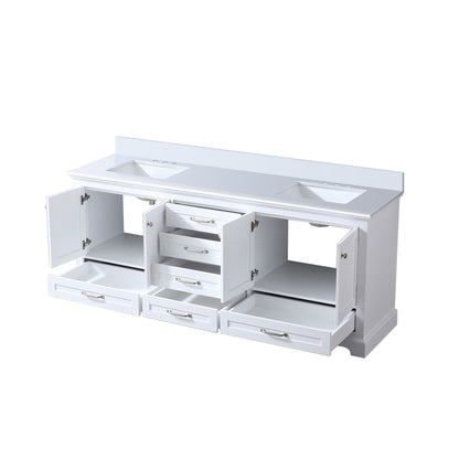 Dukes 80 in. W x 22 in. D White Double Bath Vanity