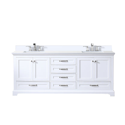 Dukes 80 in. W x 22 in. D White Double Bath Vanity