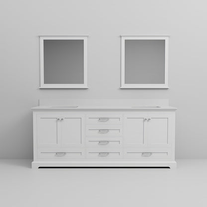 Dukes 80 in. W x 22 in. D White Double Bath Vanity