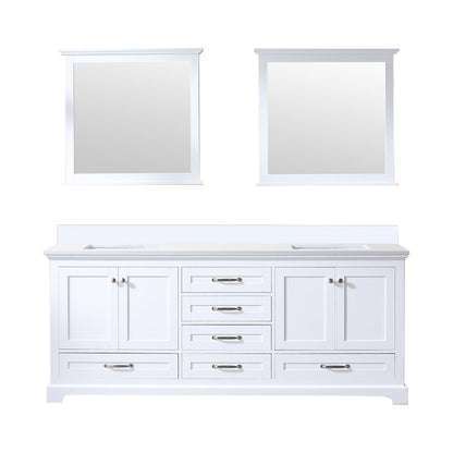 Dukes 80 in. W x 22 in. D White Double Bath Vanity