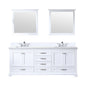 Dukes 80 in. W x 22 in. D White Double Bath Vanity