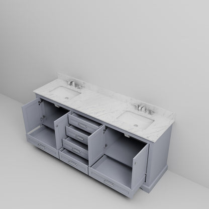 Dukes 80 in. W x 22 in. D Dark Grey Double Bath Vanity