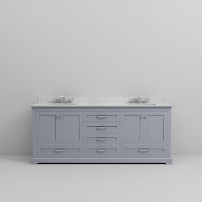 Dukes 80 in. W x 22 in. D Dark Grey Double Bath Vanity