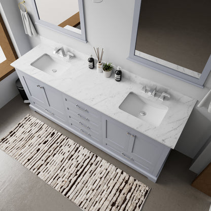 Dukes 80 in. W x 22 in. D Dark Grey Double Bath Vanity