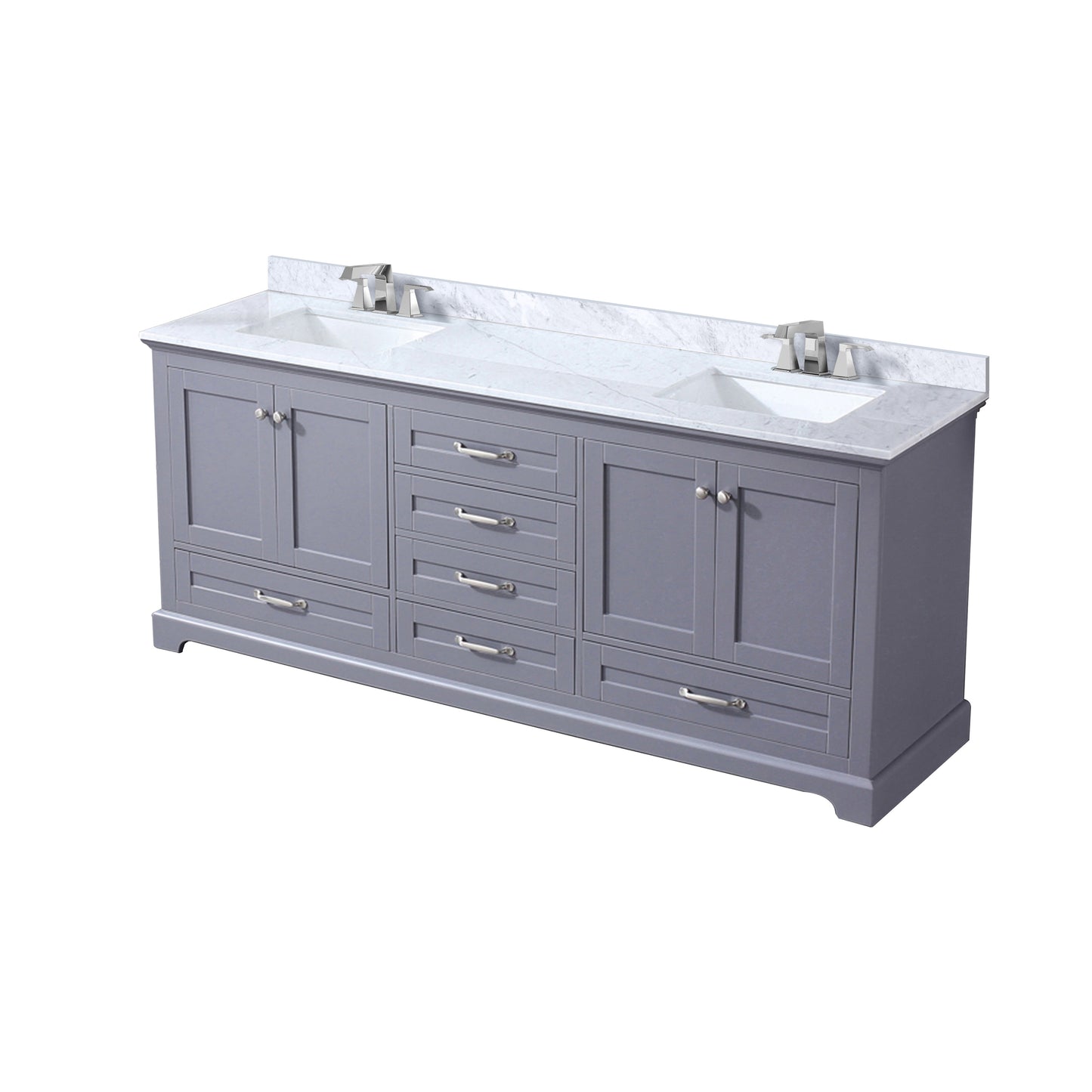 Dukes 80 in. W x 22 in. D Dark Grey Double Bath Vanity