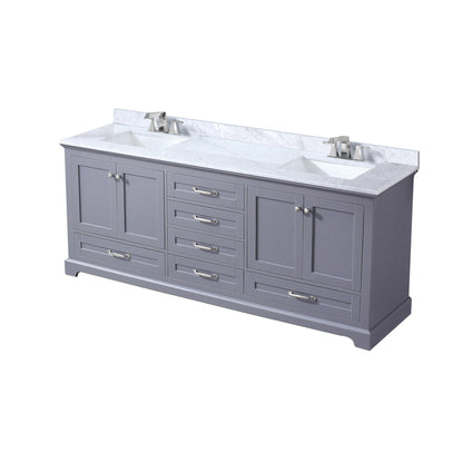 Dukes 80 in. W x 22 in. D Dark Grey Double Bath Vanity
