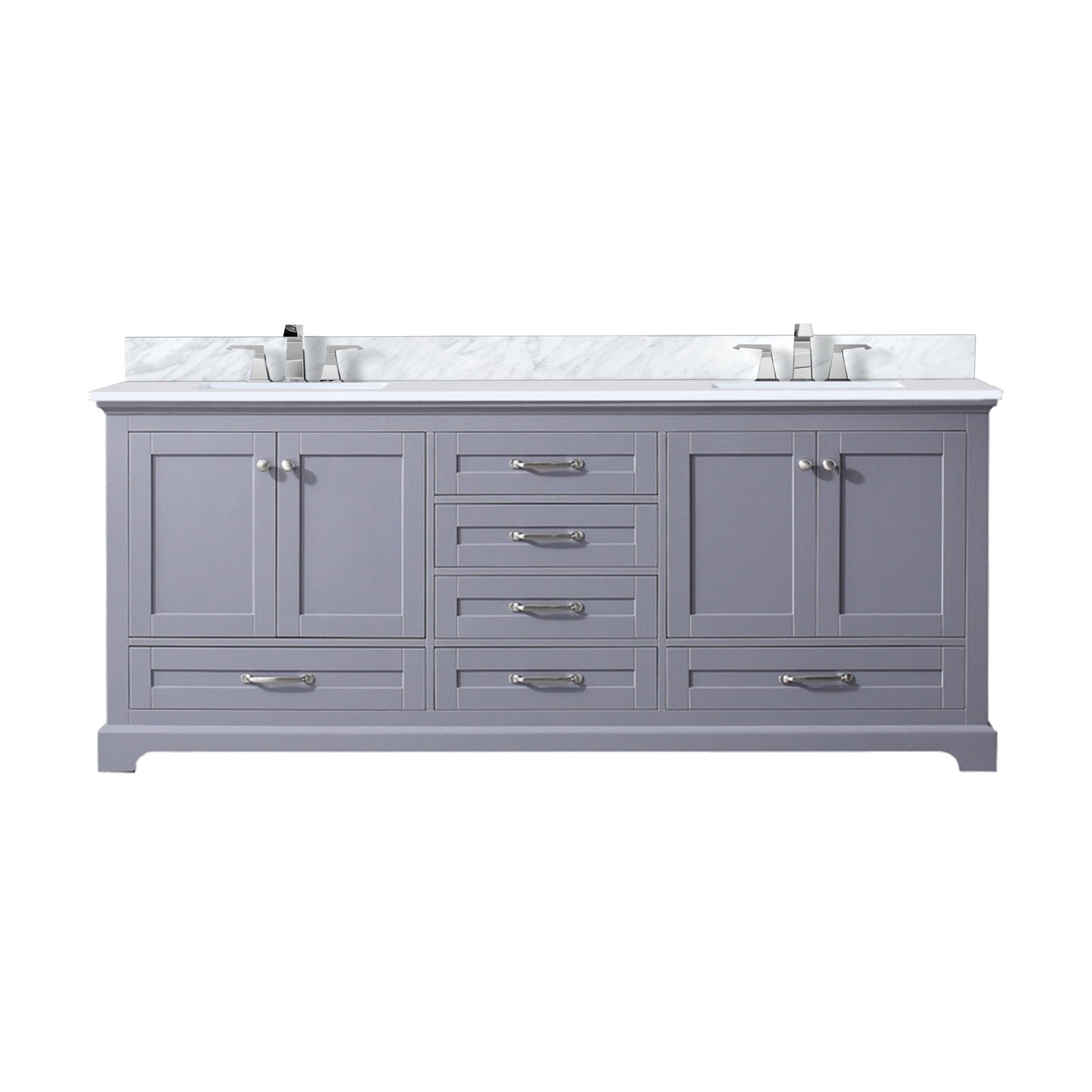 Dukes 80 in. W x 22 in. D Dark Grey Double Bath Vanity