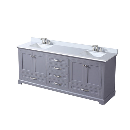 Dukes 80 in. W x 22 in. D Dark Grey Double Bath Vanity